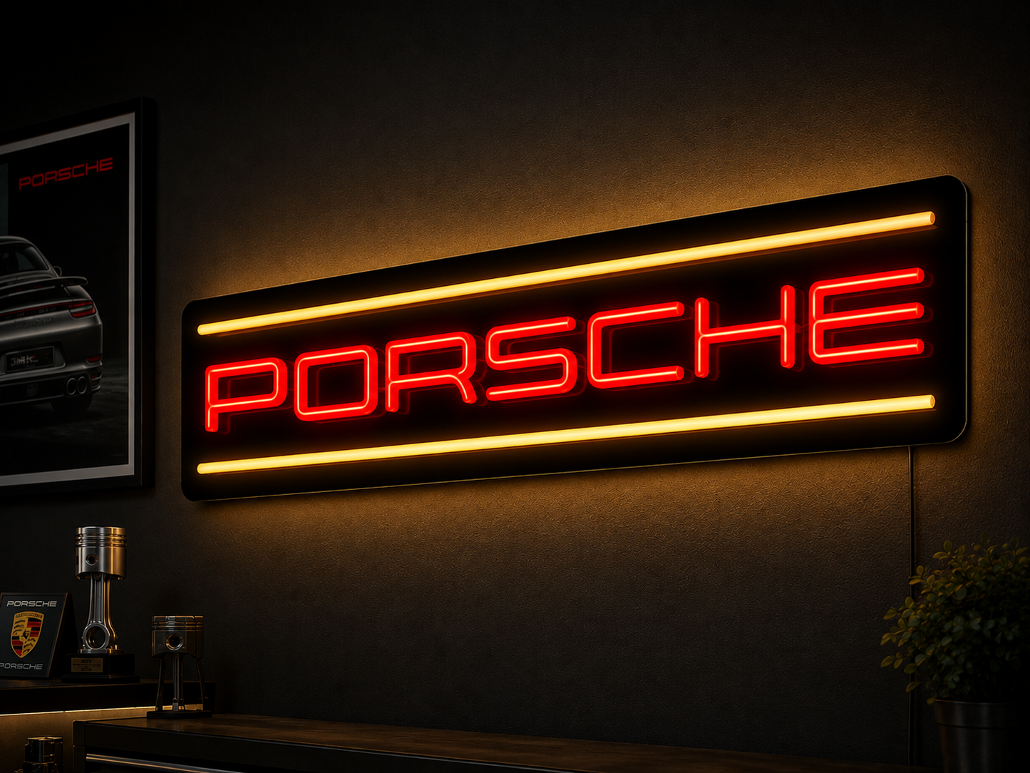 Porsche LED Neon Sign