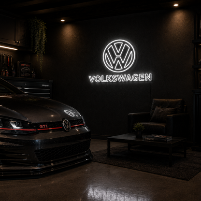 VW LED Neon Sign – Garage Wall Decor