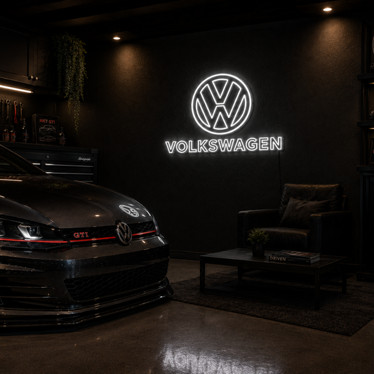 VW LED Neon Sign – Garage Wall Decor