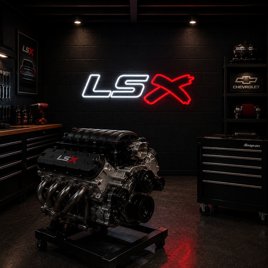 LSX LED Neon Sign – Garage Wall Decor
