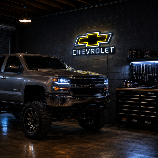 CHEVROLET LED Neon Sign – Garage Wall Decor