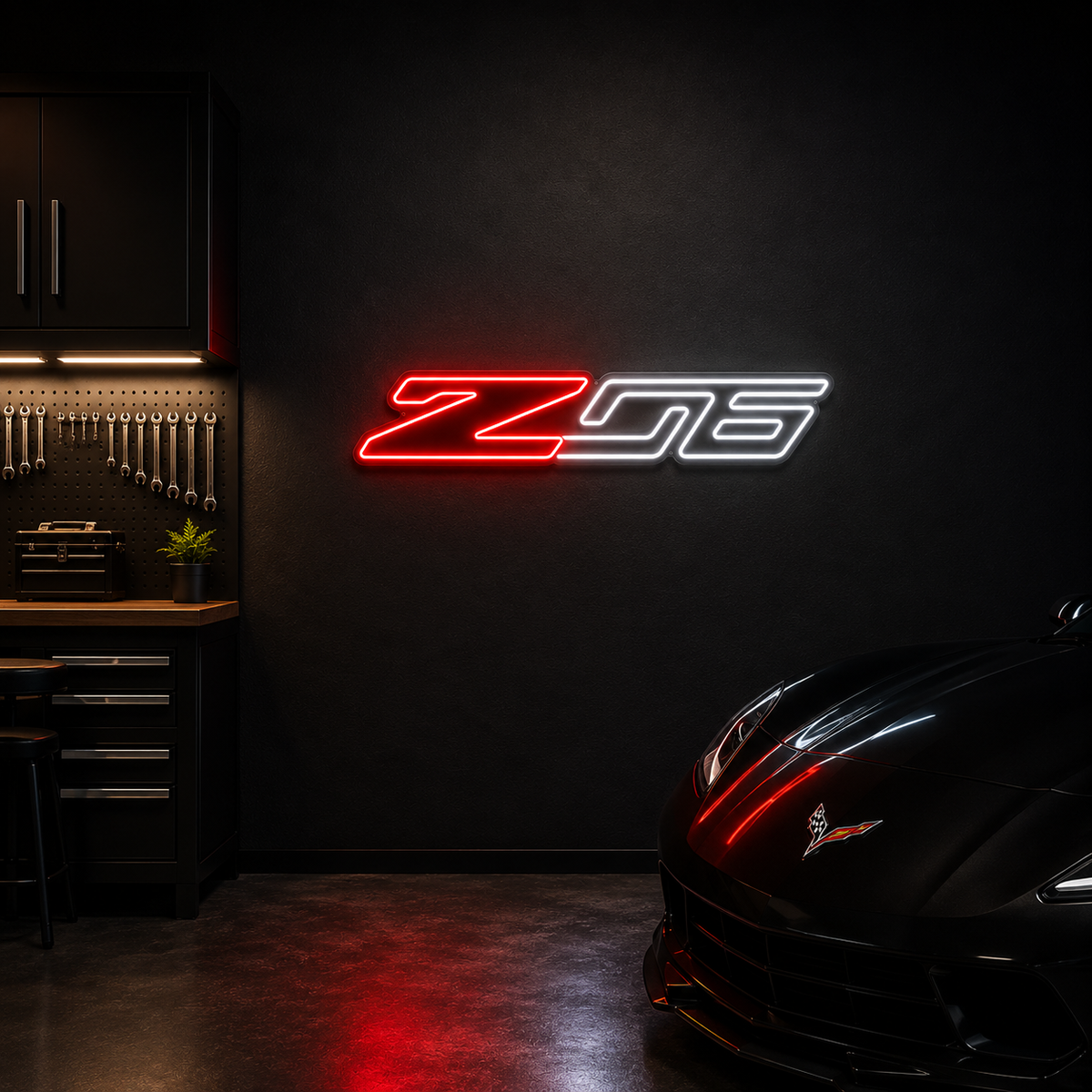 Z06 LED Neon Sign – Garage Wall Decor