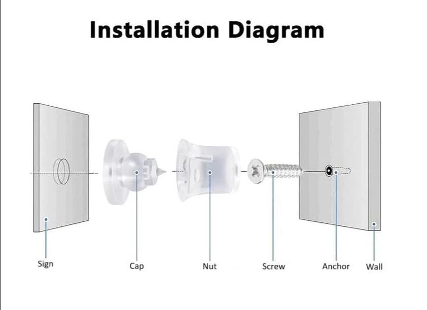 Hidden Clip-In Acrylic Mounts (4 PAIRS)