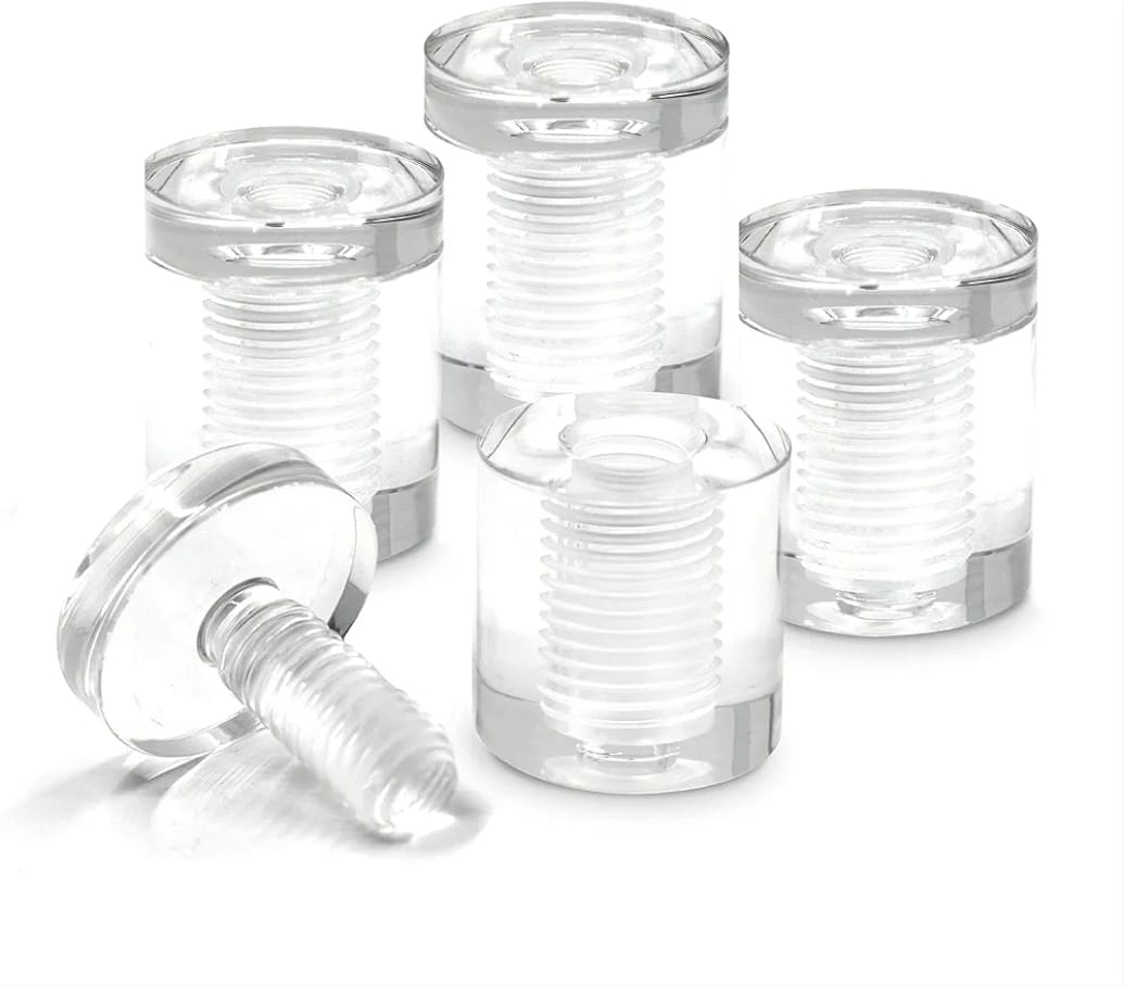 Regular 4 x Standoffs Transparent / Stainless spacers