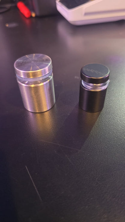 Oversize 4 x Standoffs Black .5 / Stainless 1