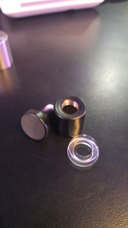 Oversize 4 x Standoffs Black .5 / Stainless 1