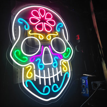 Candy skull Neon LED Sign