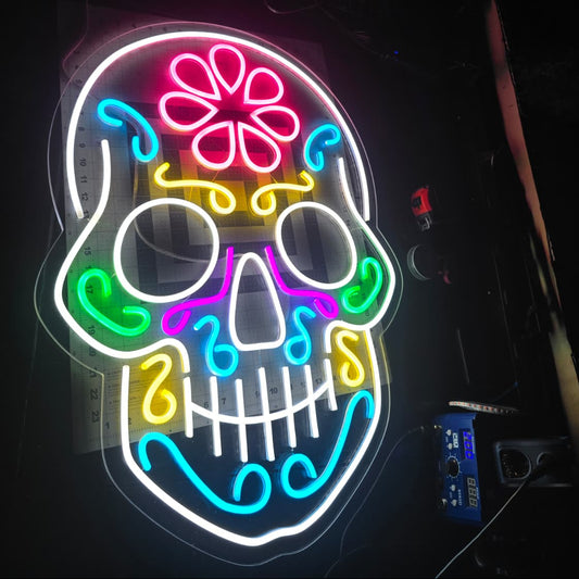 Candy skull Neon LED Sign