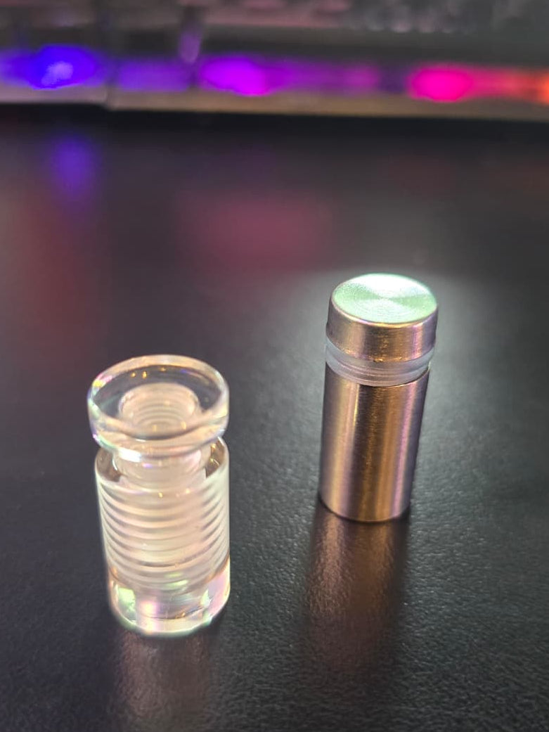Regular 4 x Standoffs Transparent / Stainless spacers