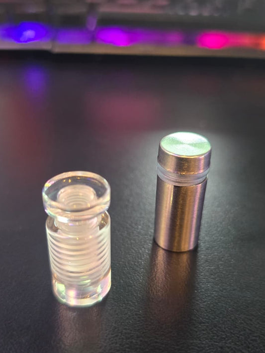 Regular 4 x Standoffs Transparent / Stainless spacers