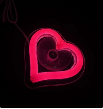 Heart / broken neon sign