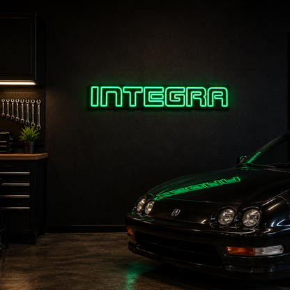 Acura Integra LED Neon Sign – Garage Wall Decor
