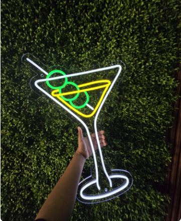 Bar Martini LED Neon Decor Sign