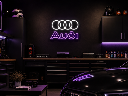 AUDI Neon Garage Decor