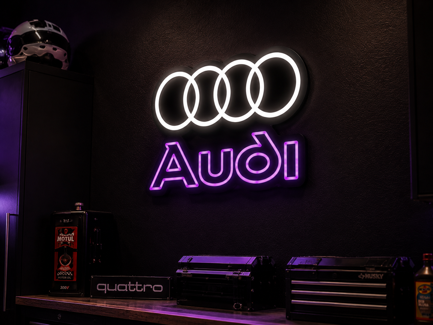 AUDI Neon Garage Decor
