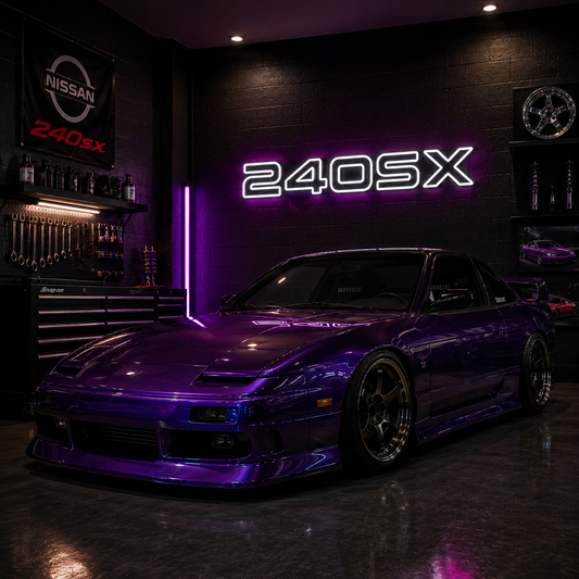 NISSAN S CHASSIS BADGE LED Neon Sign – Garage Wall Decor