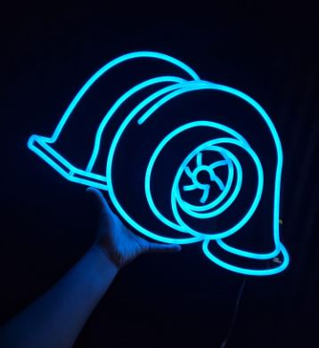 TURBO TURBOCHARGER LED NEON DECOR SIGN