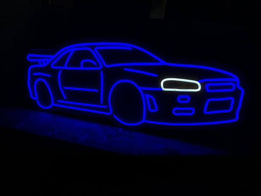 R34 SKYLINE GTR LED SIGN DECOR